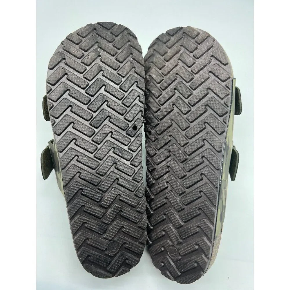 George Men’s Comfort Soft Footbed Camo Green Sandals Size 10